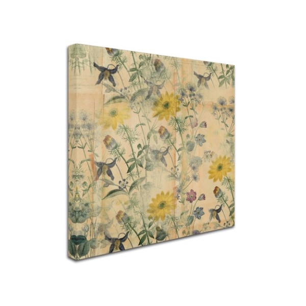 Marcee Duggar 'Floral Collage Layered Papers' Canvas Art,35x35